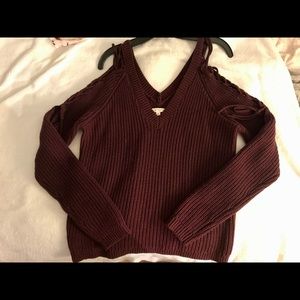 Long sleeve maroon sweater